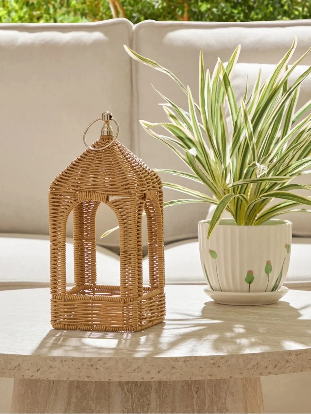 My Texas House Woven Rattan Lantern, 12